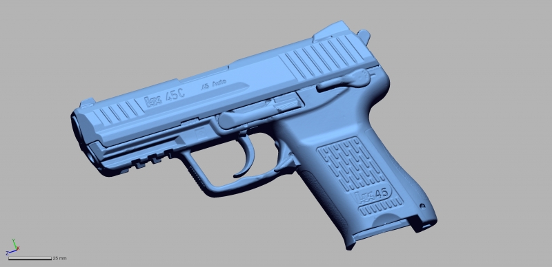 HK 45C 45auto 3D Scanning & Inspection of Weapons