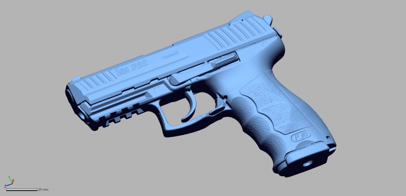 HK P30 9mmx19 3D Scanning & Inspection of Weapons