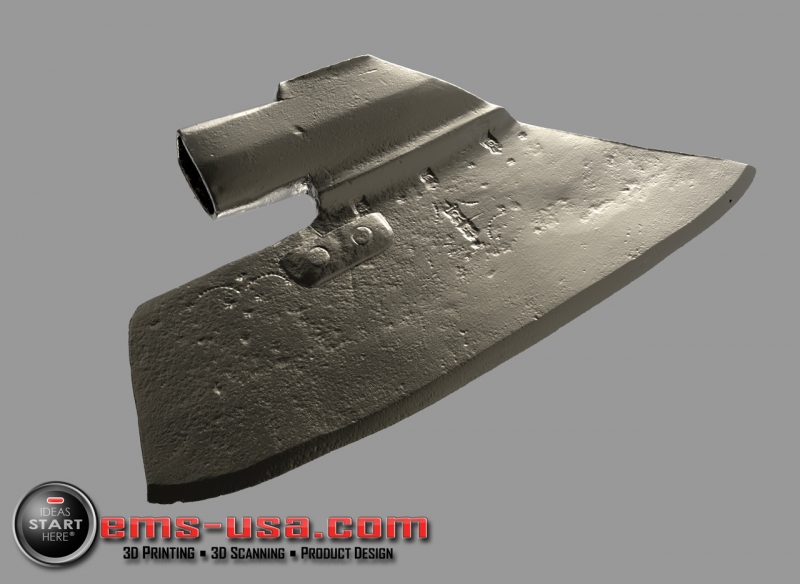 Rendered 3D Scan data of an ancient ax
