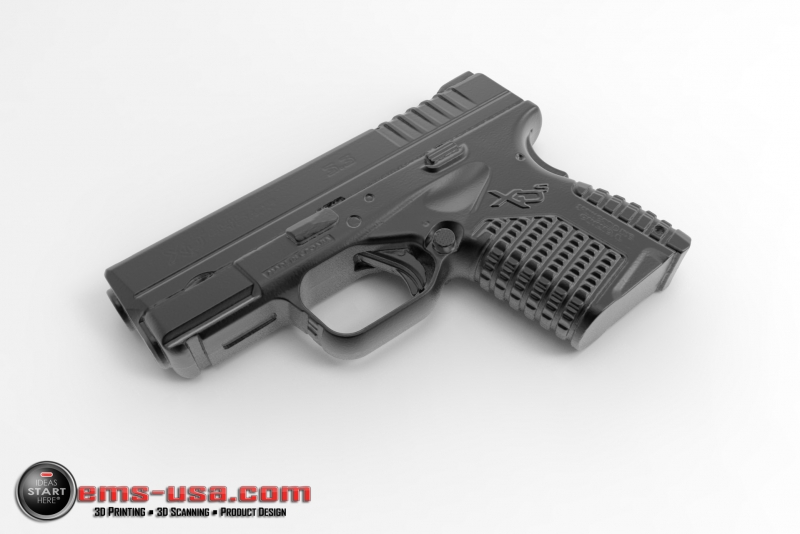 Springfield Armory XDs - rendering from 3D scan data