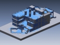 Mansion 3D scan data and CAD model overlay