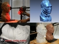 3D Scan of clay bust and 3D Printed replica