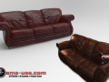 3D scan of a couch and rendered scan data.