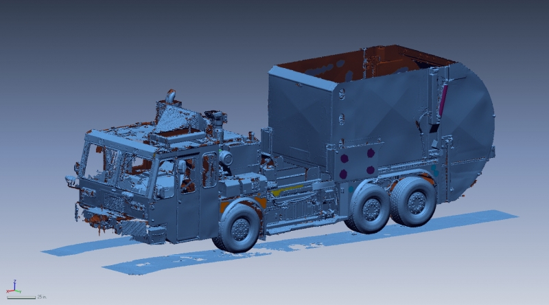 3D Scan data of a garbage truck