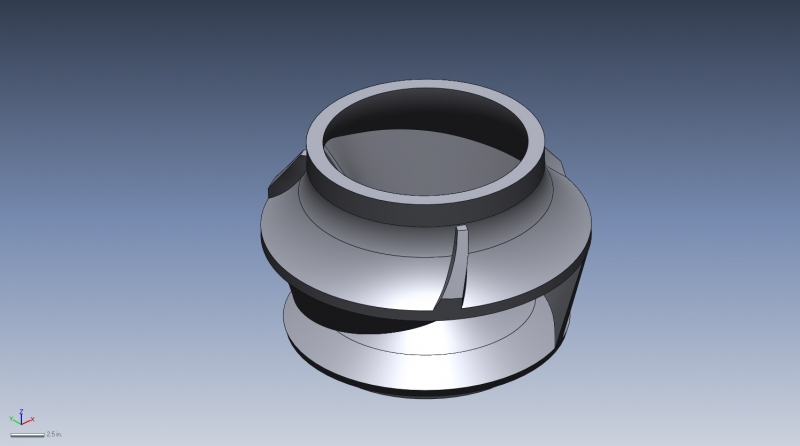 Large impeller 3D CAD model