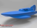 Rendering of CAD model vintage race boat
