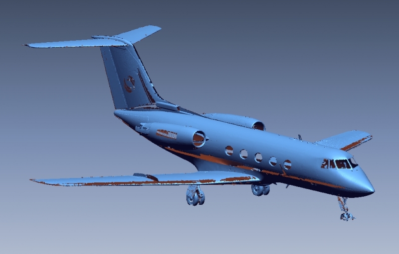 3D Scan datal of a Gulfstream aircraft