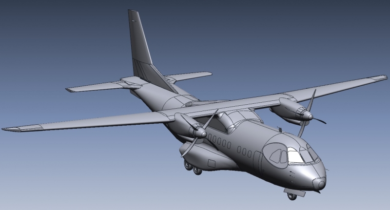 Complete 3D CAD model of entire aircraft