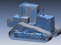 Bulldozer 3D Scan data and CAD model