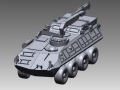 Land Assault Vehicle CAD model from 3D Scan data