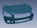 Single scan of car front end