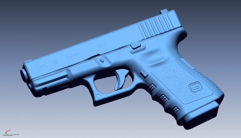 3D Scan of a handgun - EMS posses an FLL to scan any weapon
